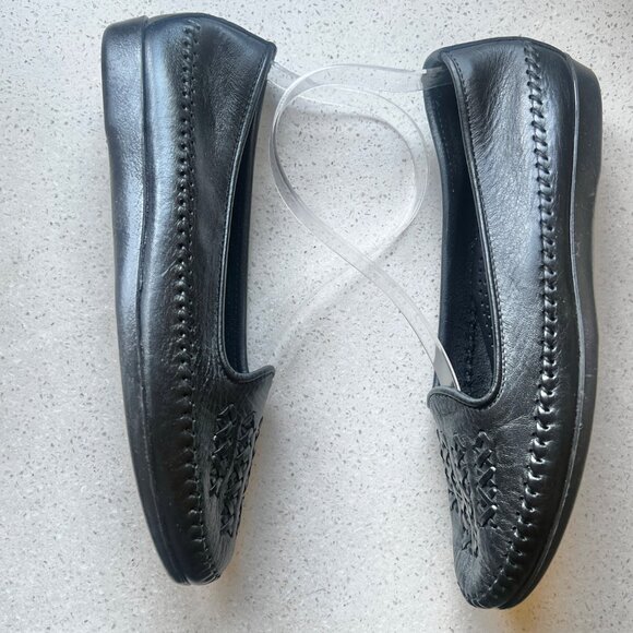 Dexter Womens Size 9 M Black Leather Slip On Shoes - Picture 7 of 11